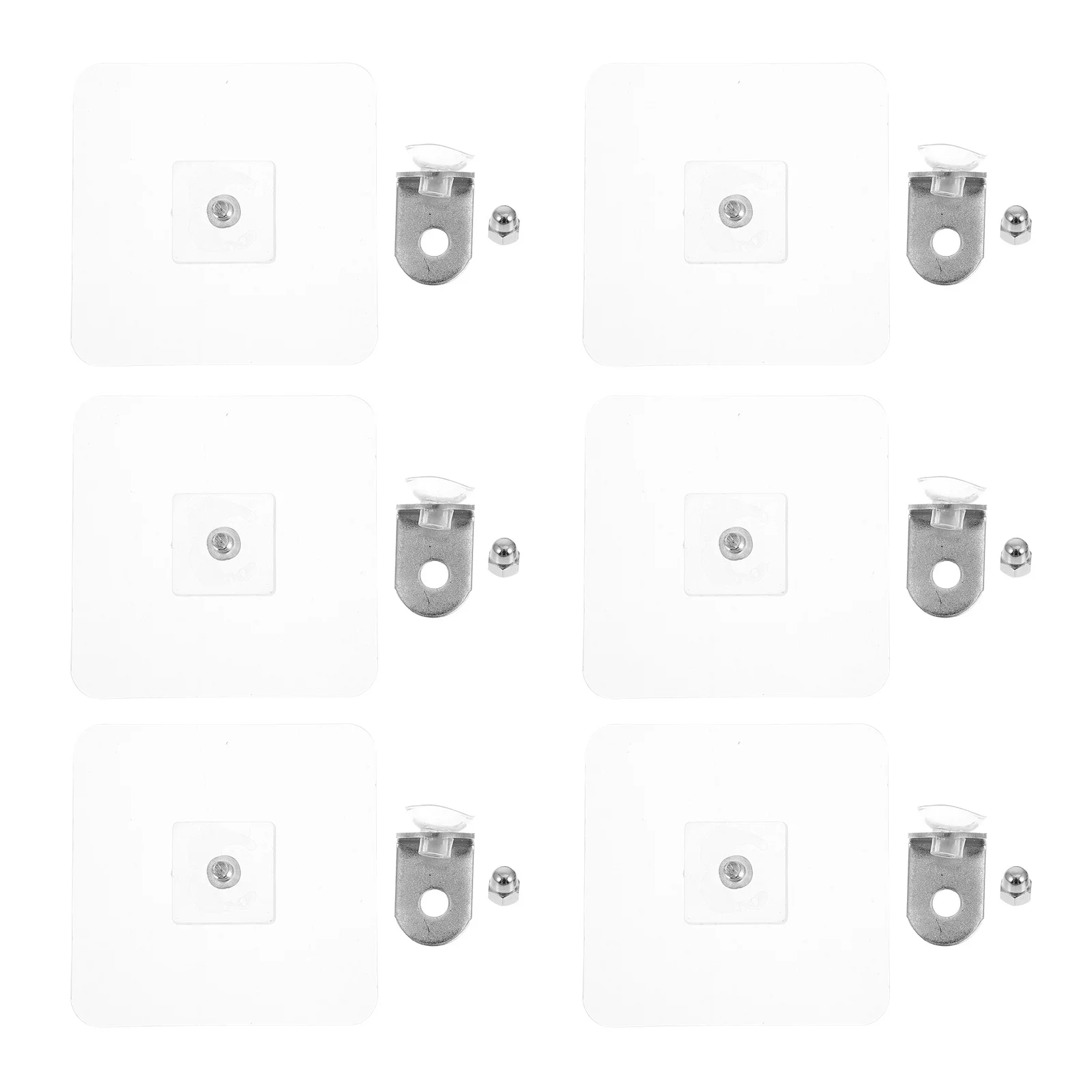 

6Pcs Shelf Mounting Rack Non-Perforated Bracket Creative Design Sturdy Load-Bearing Easy Install Furniture Partition Wardrobe