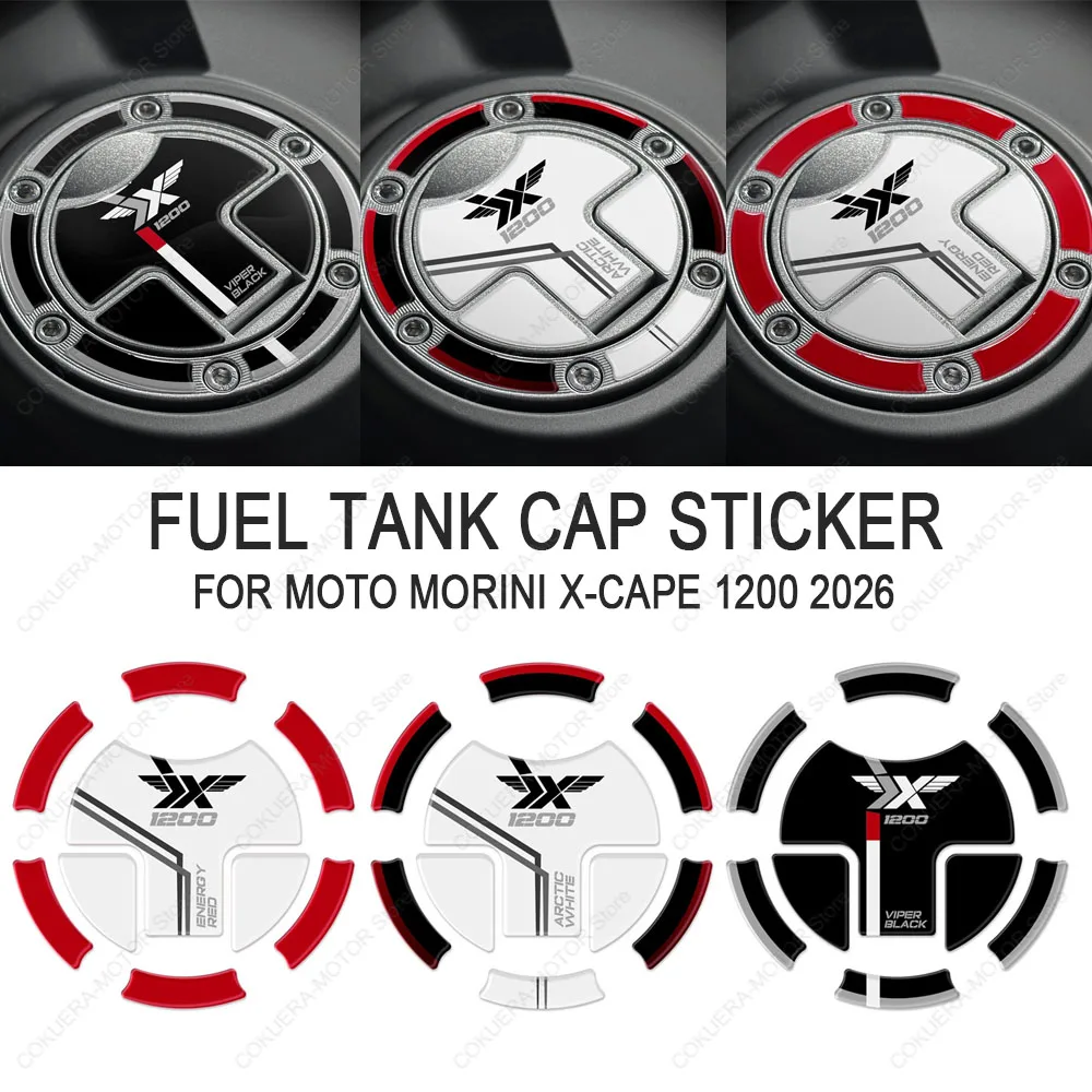 For Moto Morini X-cape 1200 2026 Motorcycle Fuel Tank Cap Gel Resin Sticker AntiScratch Decor Decal