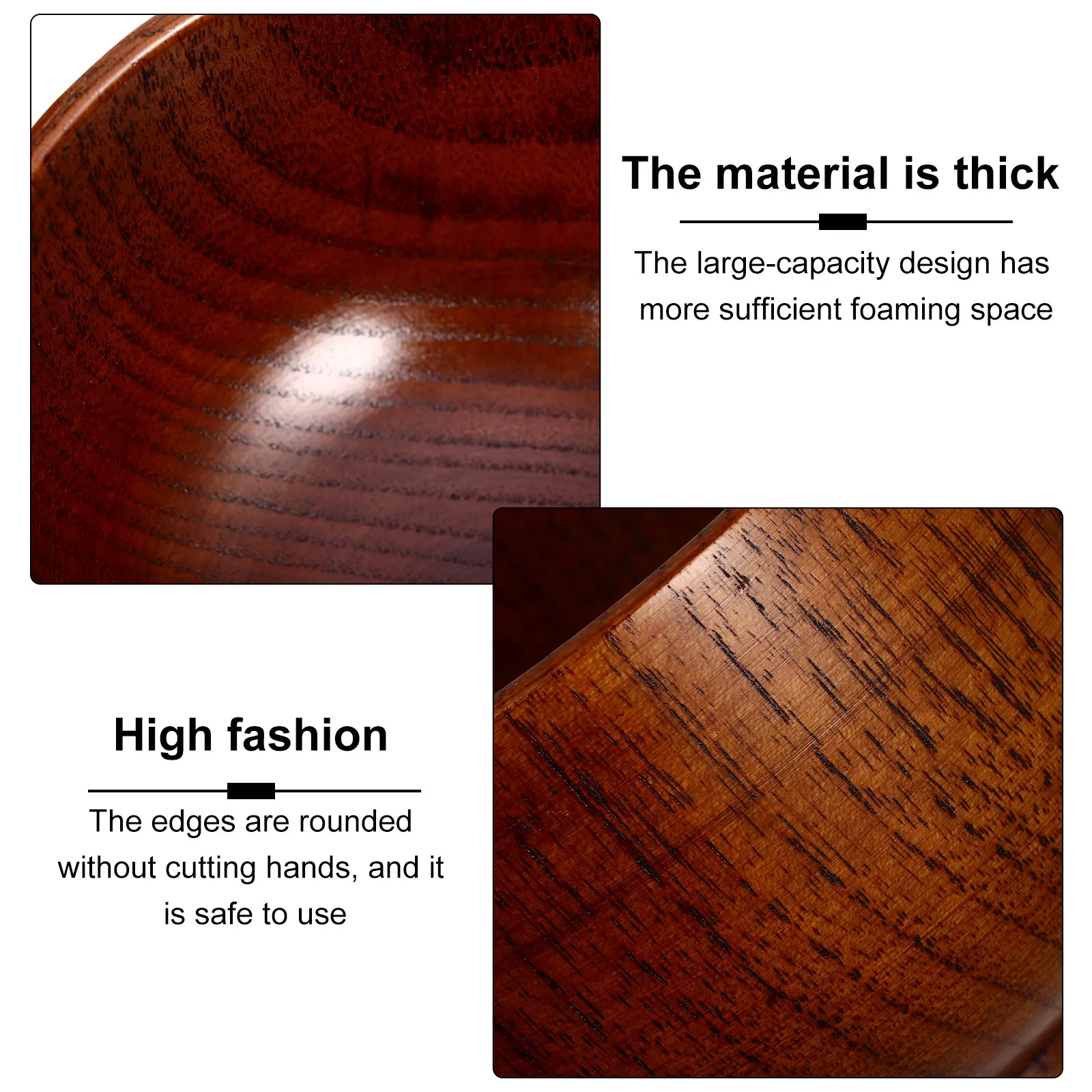 Handcrafted Wooden Shaving Soap Cup Thick Premium Solid Wood Construction Smooth Finish Stylish Shaving Mug for Barbershop Style