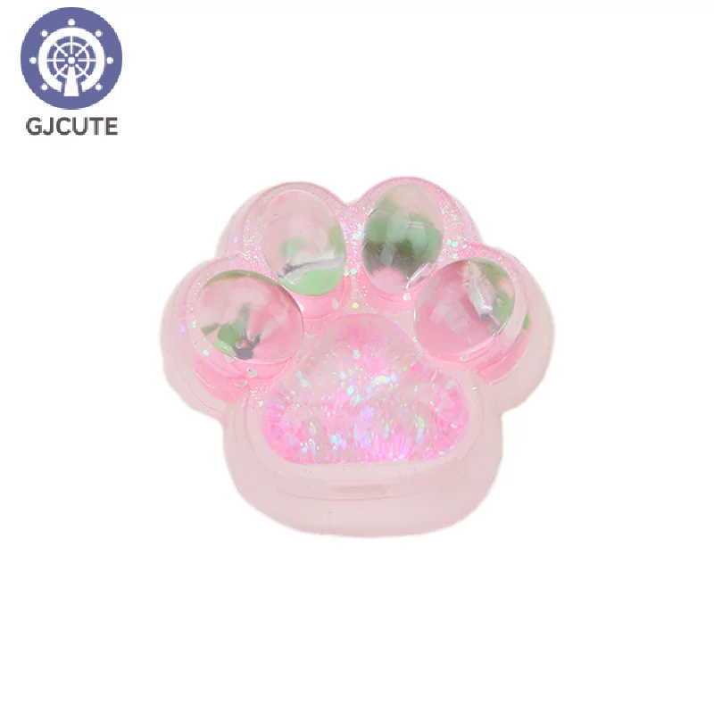 Kids Anti-stress Soft TPR Slow Rebound Sequins Maltose Pinch Toy Stress Relief Elastic Strawberry Cat Claw Decompression Toys