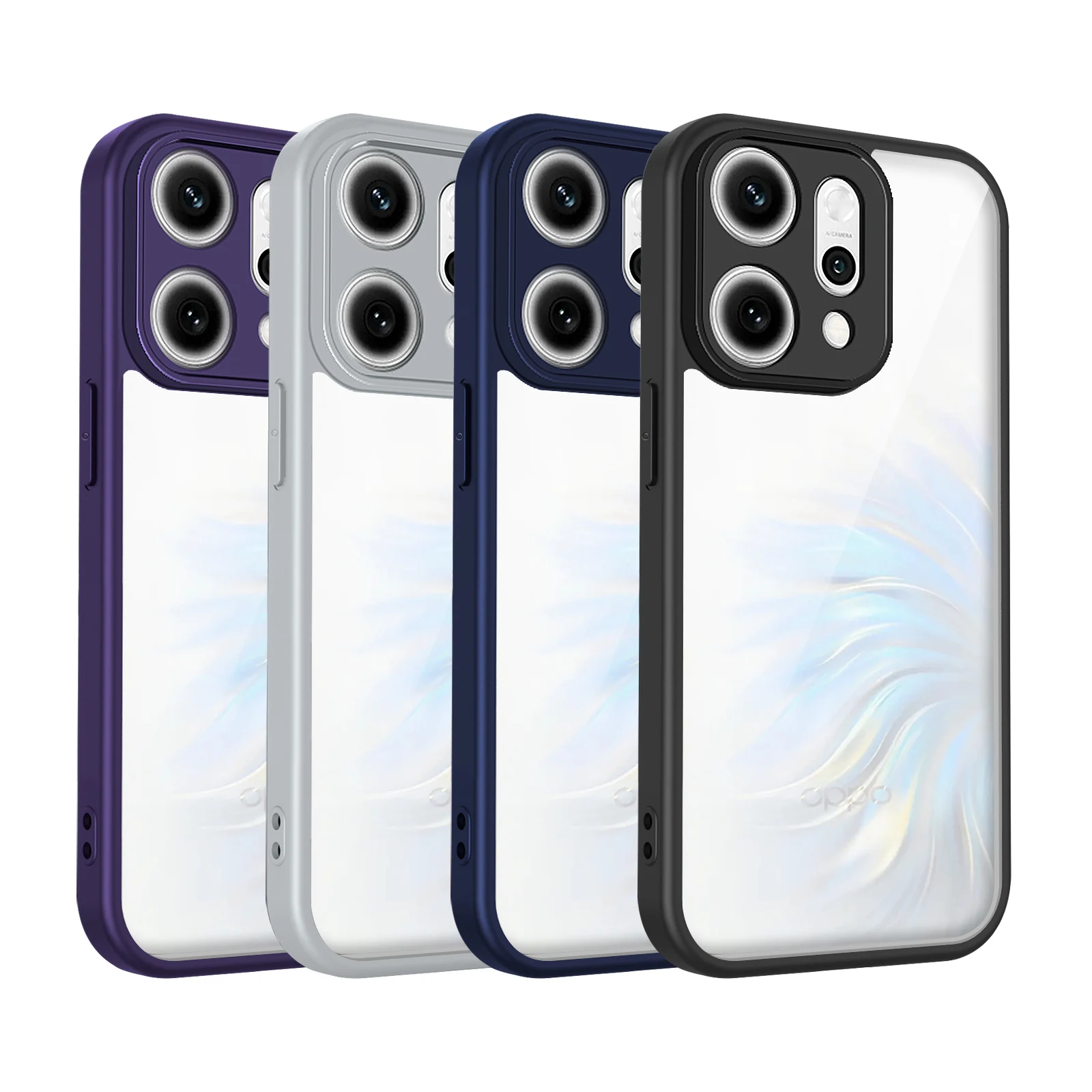 Für Oppo Reno 14 Hülle OPPO Reno 14 Pro Handyhülle Reno14 Cover Luftpolster Stoßfeste Silikon-Schutzhülle Transparente Matte Rückseite Harte Abdeckung