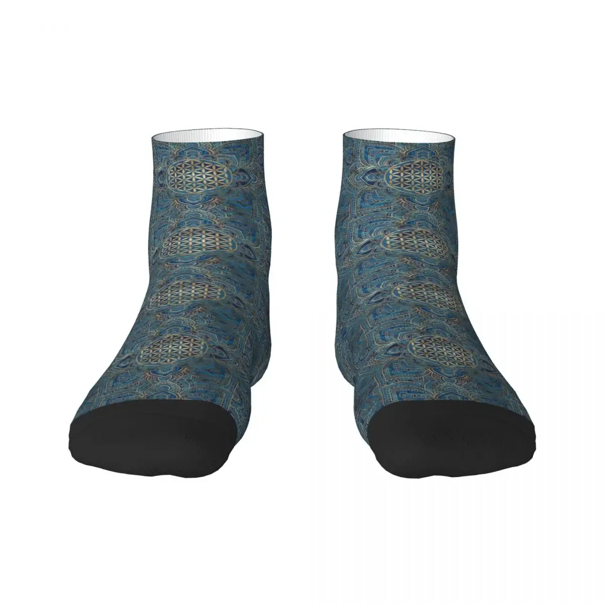 Flower Of Life In Mandala Men Women Crew Socks Unisex Cute 3D Printed Buddhism Dress Socks