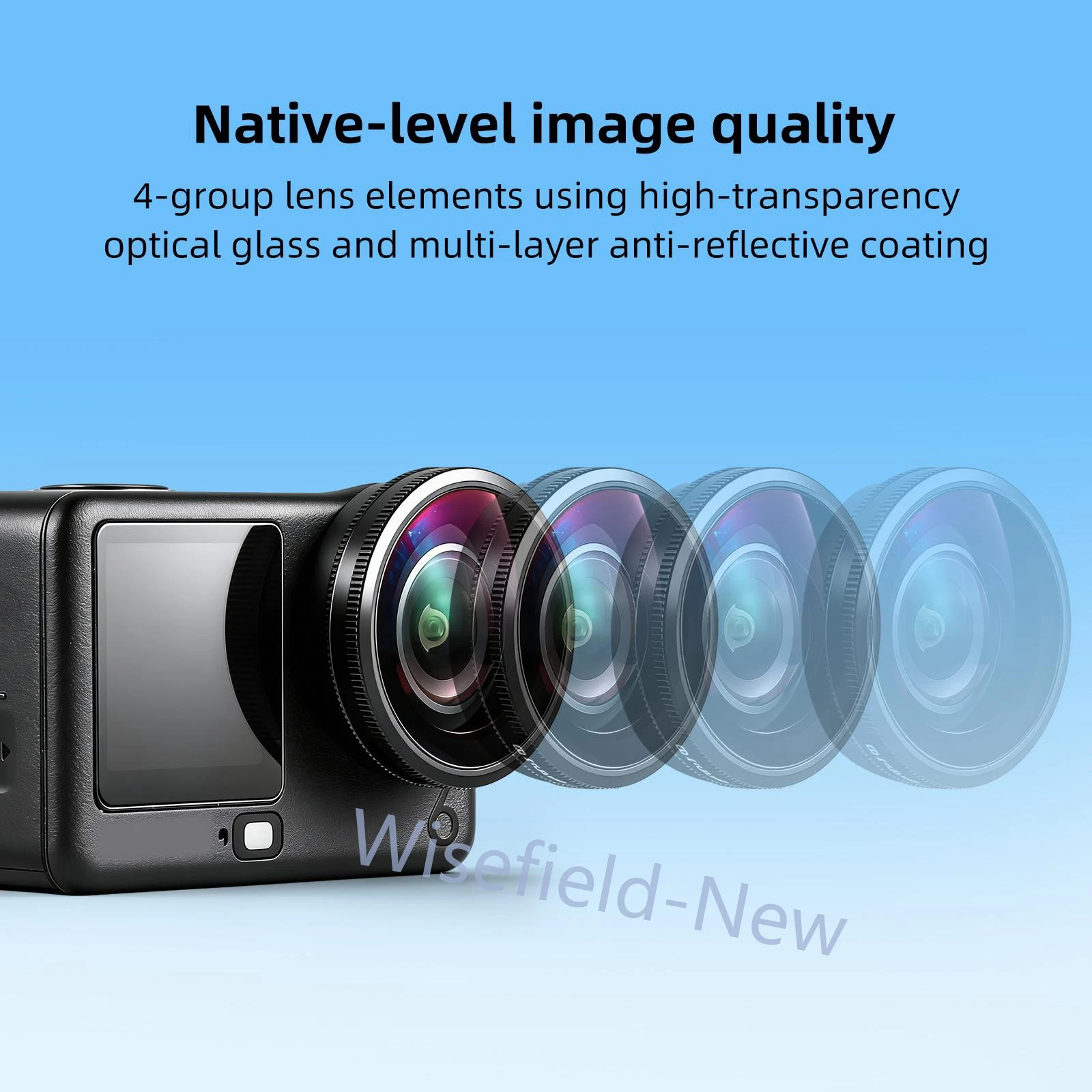 185° Wide Angle Lens For DJI Osmo Action 6 FOV Boost Lens Camera Accessory