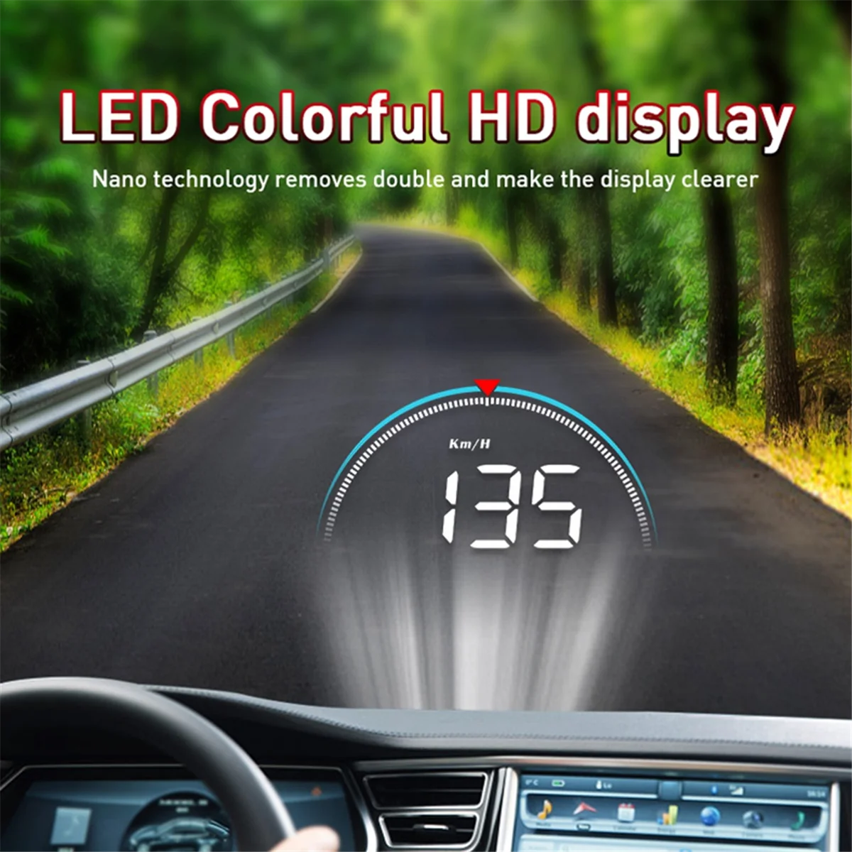 M8 HUD Head-Up Display OBD Car Display Speedometer Universal