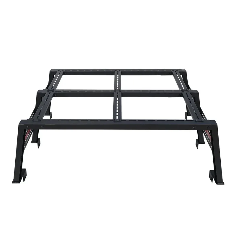 Hot Selling Texture Black Powder Coated 4x4 Pickup Truck Bed Rack Cargo System Factory
