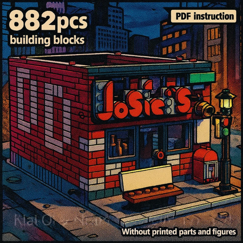 

Modular City Bar Building Blocks Set DIY Assembly Bricks Architecture Model Collection Educational Toys Gift