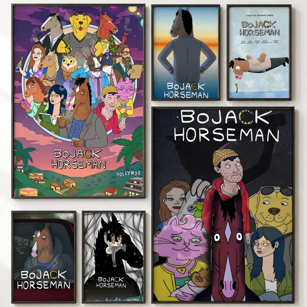 TV Series BoJack Horseman Poster HD poster wall art self-stick no-residue for home cafe office great gift