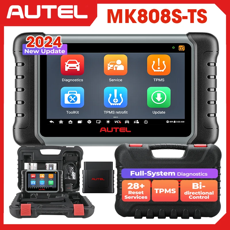 Diagnostic Tools Autel MaxiCOM MK808S-TS TPMS Car Diagnosis Newest OBD2 Scanner Tire Programming Tool Upgraded of MK808TS