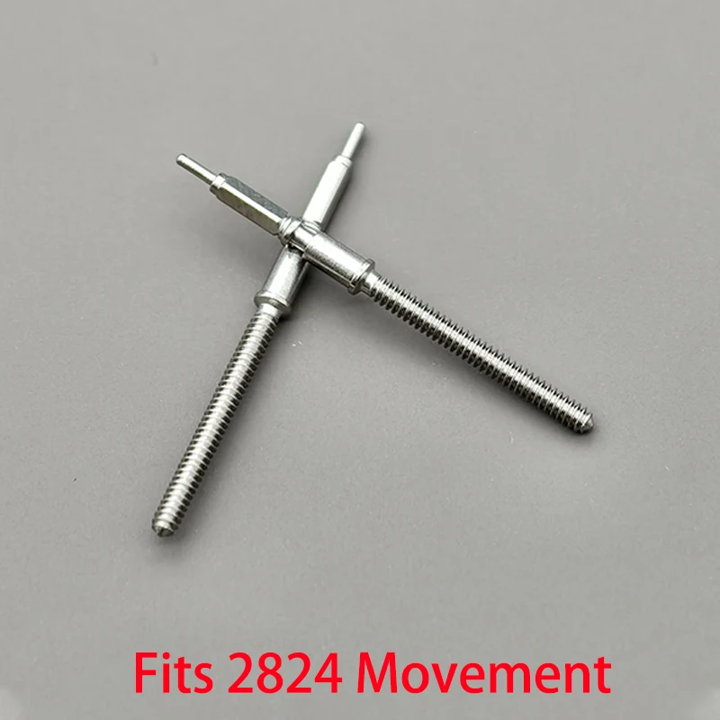 2PCS/4PCS 2824 Stainless Steel Crown Movement Crown Stem Fits For 2824 Automatic Mechanical Movement Stem Repair Part