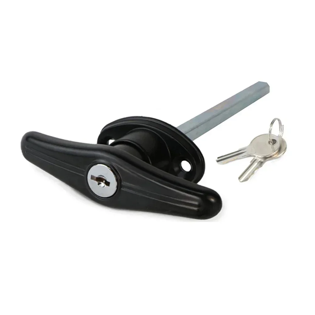 Garage Door Lock T-handle Lock Alloy Connecting Rod Chassis T-handle Door Lock Door Hardware  Door Locks 127.6*100.8mm