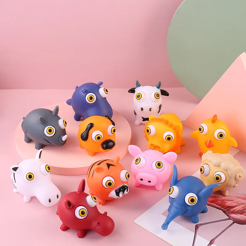 Soft Toy Animal Leuke Anti-Stress Bal Squeeze Knipoog Vent Pop Speelgoed Abraact Soft Sticky Squishi Stress Relief Speelgoed grappige Gift J79