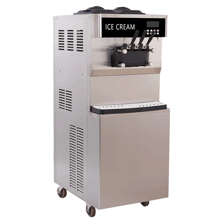 Machine à crème glacée molle commerciale 3800w 3 saveurs