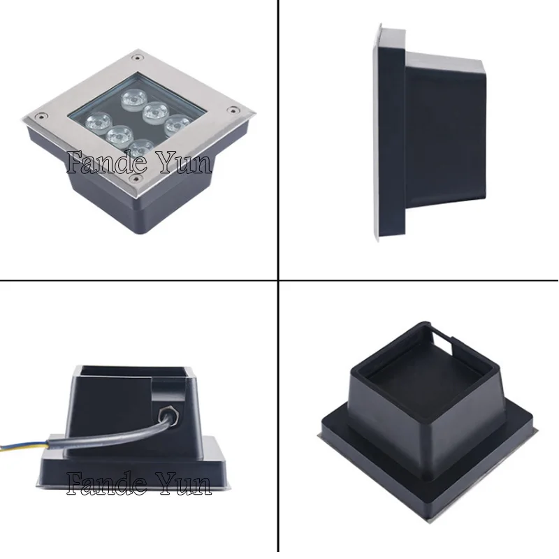 LED Outdoor Floor Light Underground Lights 3W 6W 10W12W 18W Waterproof IP67 Square Led Buried Lamps Garden Light AC85-265V DC12V