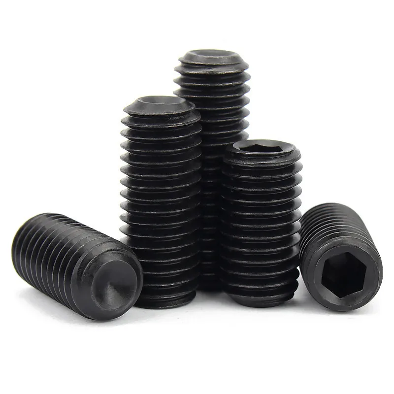 (50 pc/lot) M2,M2.5,M3,M4 *L=3,4,5,6,8,10 alloy steel Grade 12.9 DIN916 high tensile cup point set grub screw