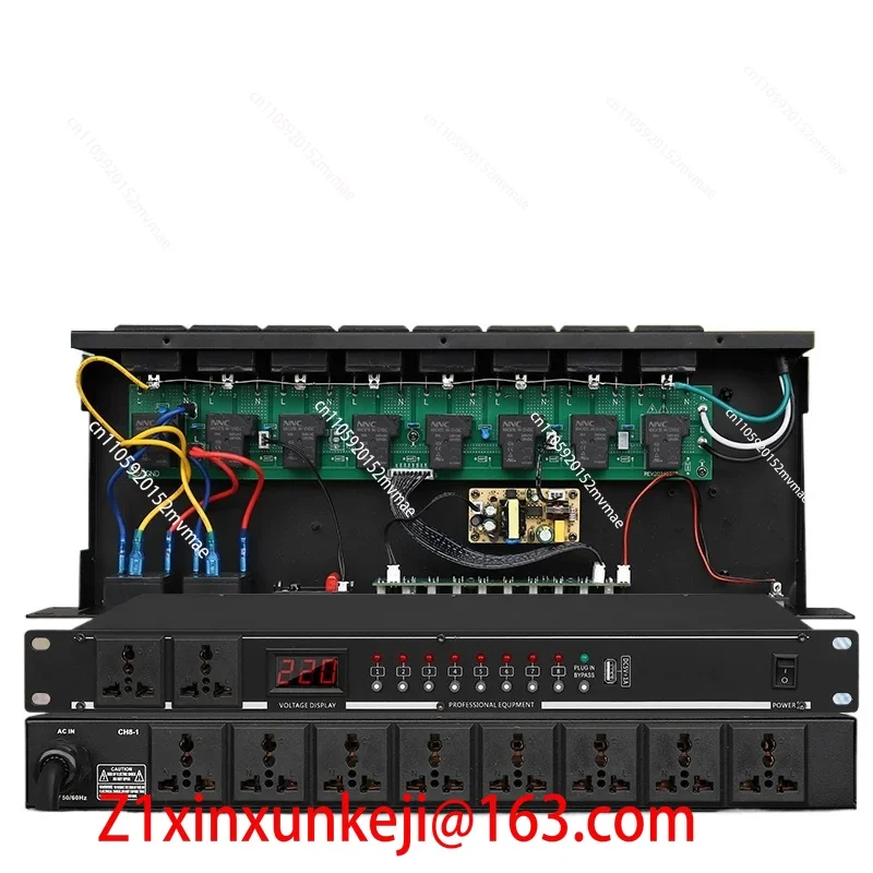 Professional Power Sequencer 8/10 Intelligent Sequence Controller Power Amplifier Audio Stage High Power Power Switch