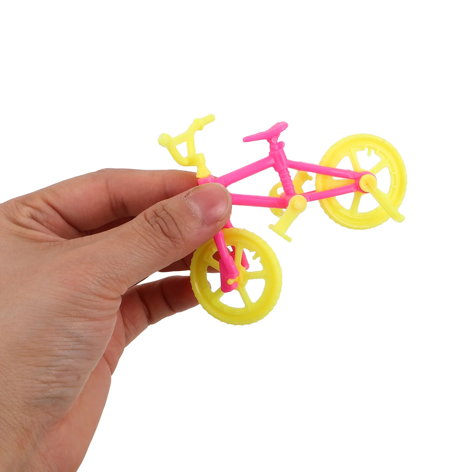 20pcs Dollhouse Bicycle Decoration Mini Bike Toy for Kids Realistic Two-Wheel Bicycle Model for Room Decor Cake Toppers and Crea