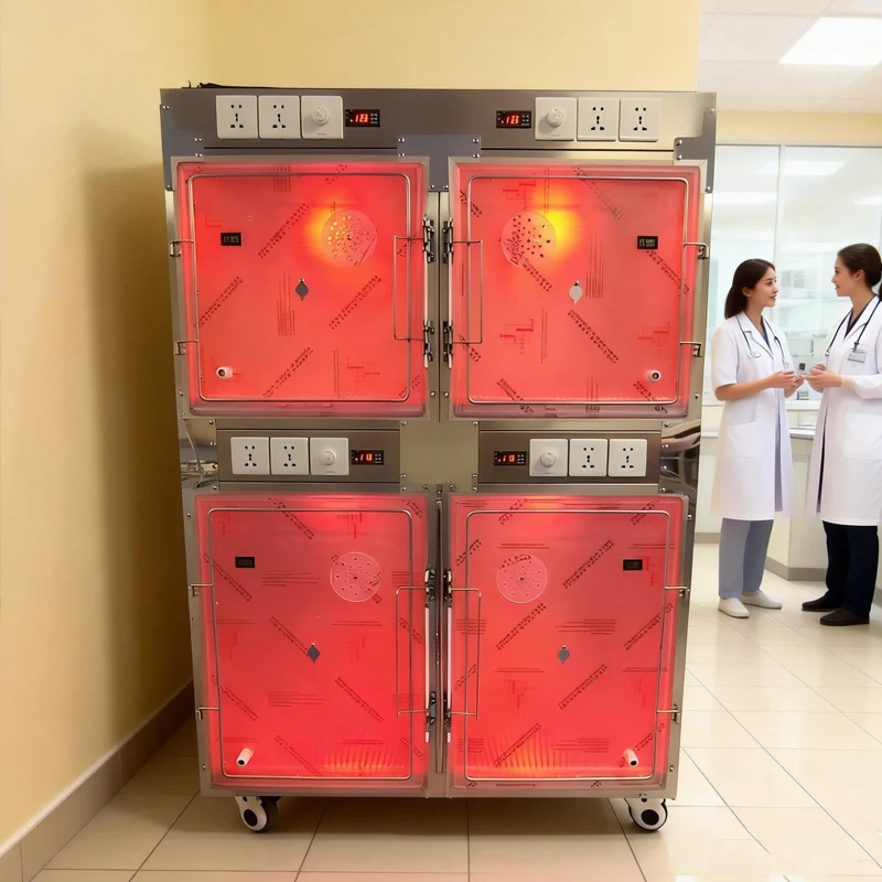 304 Stainless Steel 4-Unit Full Oxygen Chamber Cat Cage for Veterinary ICU Pet Recovery