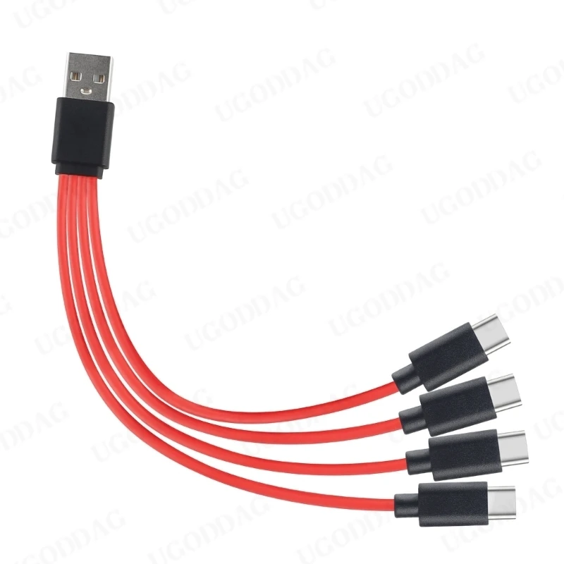 Cavo Splitter USB di tipo C 4 in 1 converti adattatore di ricarica rapida a 4 porte per connettore del cavo del caricatore del telefono del disco