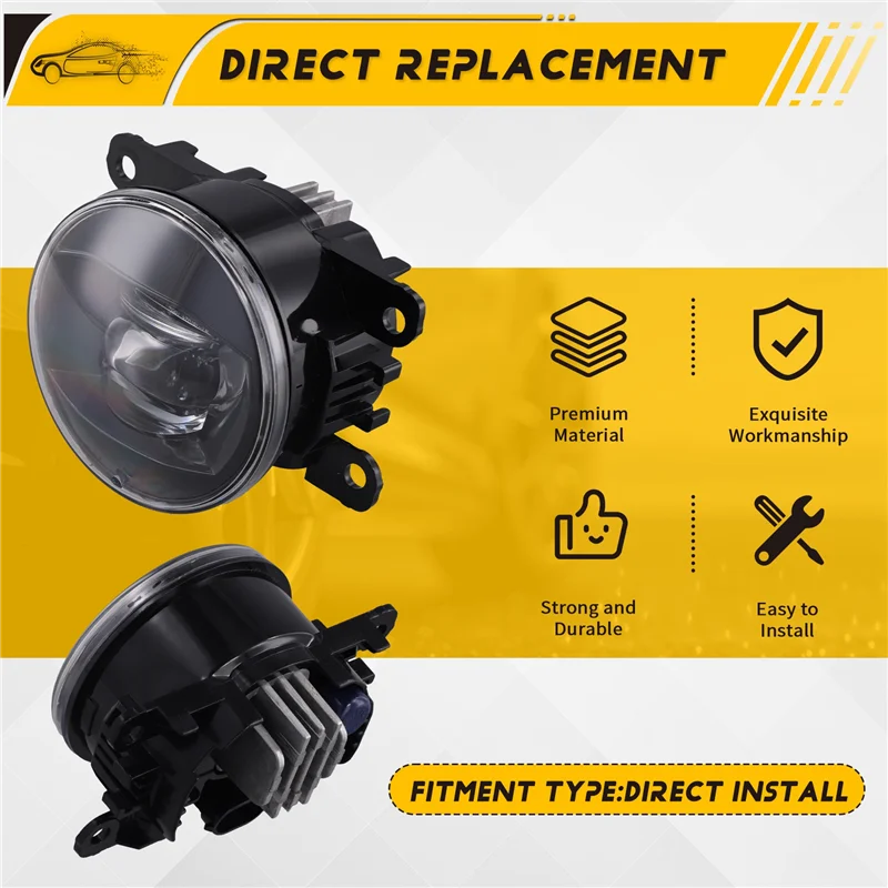 フォード マスタング GT 2015 - 2017 LED フォグランプ LH= RH ホワイトライト FR3B-15K201-AC