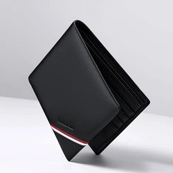 Luxury Top Quality Wallet Men Money Bag Genuine Leather Fashion Short Card Holder Wallet Pocket Walet