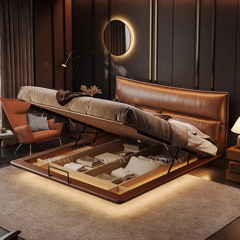 

Space Saving Storage Massage Bed Wooden Human Dog Sofa Massage Bed Floor Sleeping European Letto Matrimoniale Unique Furniture