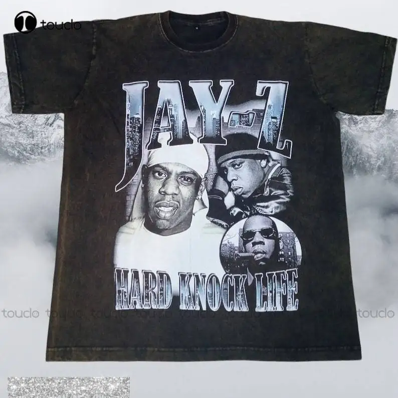 Vintage Wash Jay Z Hard Knock Life T-Shirt Custom Aldult Teen Unisex Digital Printing Tee Shirts Xs-5Xl Custom Gift Streetwear