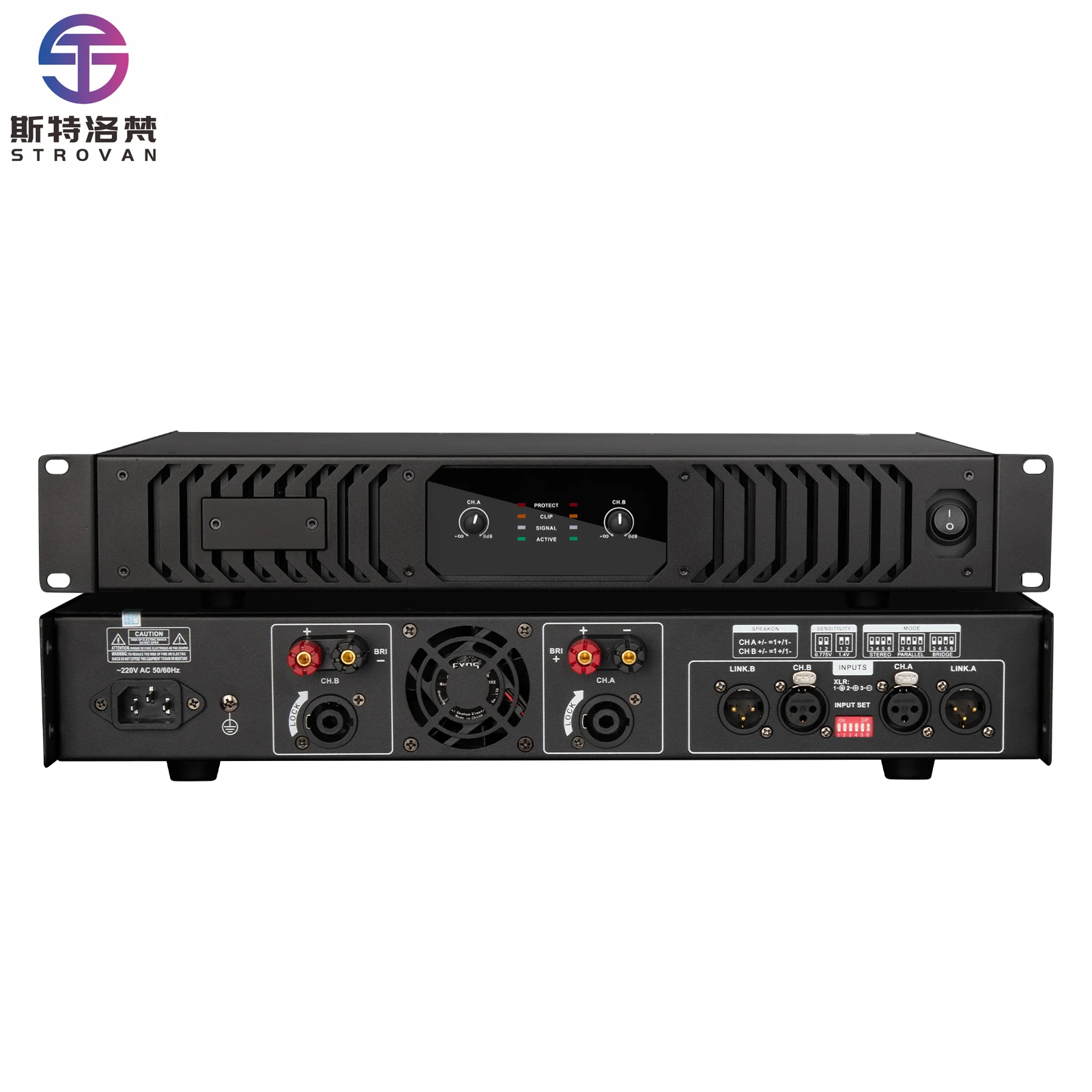 

BA1000 2 Channel Professional Digital Audio Amplifiers 1000W*2 with Class D Amplifier Board Use for DJ Stage
