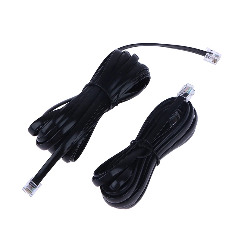 RJ12 6P6C 1/2/3/5m Data Cable Male To Male Modular Data Cord Straight Wiring Pinout Telephone Handset Voice Extension Cable New