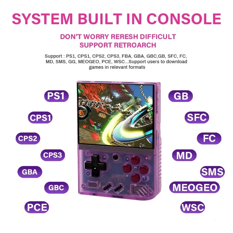 Mini Plus mini handheld game console, retro portable open source handheld FC classic nostalgia