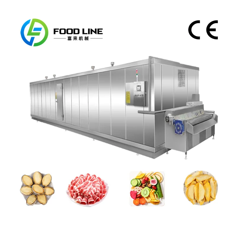 IQF Tunnel Freezer Overload Auto Protection System Shuts Down Equipment To Avoid Damage From Overloaded Raw Material Feeding