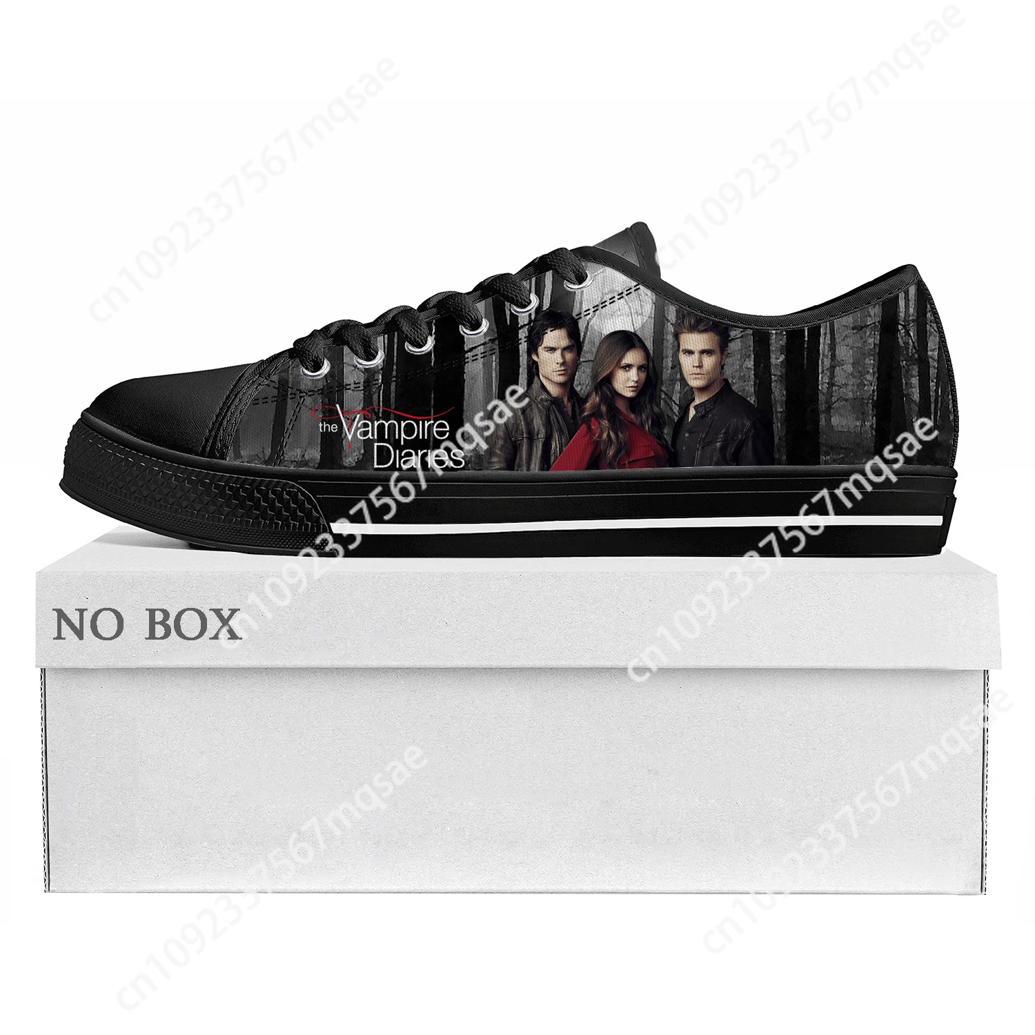 The Vampire Diaries Salvatore Low Top Sneakers Mens Womens Teenager High Quality Canvas Sneaker Couple Shoes Custom Casual Shoe