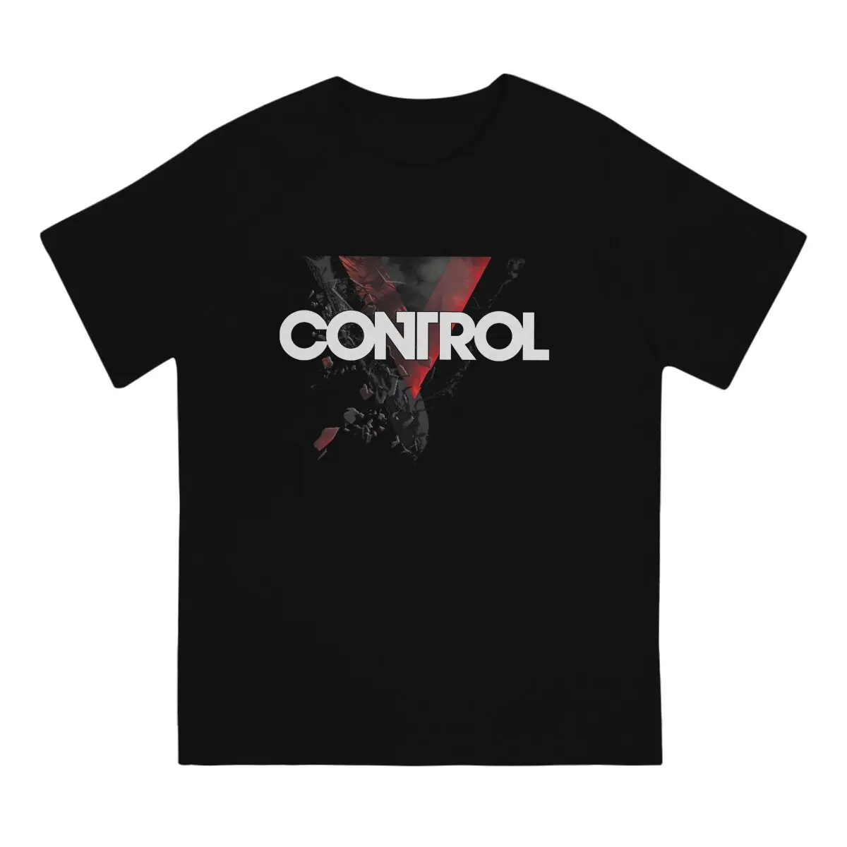 Control Logo Fracture Man's TShirt Alan Wake O Neck Tops 100% Cotton T Shirt Humor High Quality Gift Idea