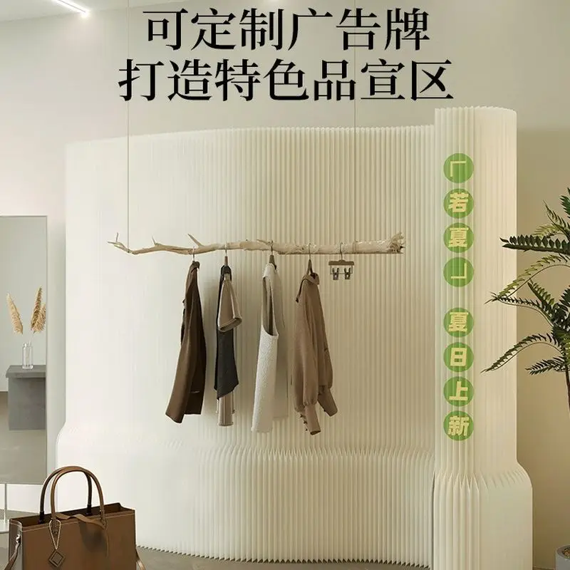 Folding Paper Screen Room Divider Accordion Partition Eco-Friendly Space Saving Home Office Living Room Background Furniture