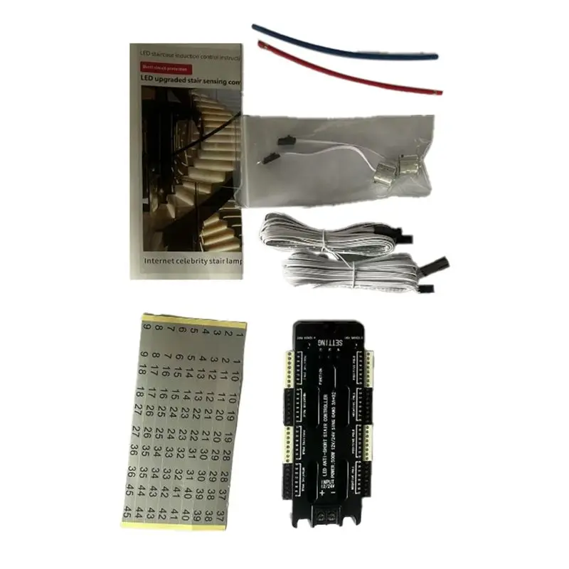 A20F-PIR LED Motion Sensor Light Strip Stair 32 Channel Controller For Indoor Motion Night Light 12V/24V Flexible Strip