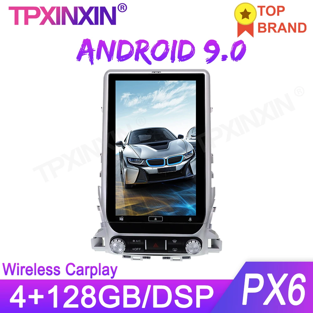 Wireless Carplay For TOYOTA LAND CRUISER LC200 2016-2019 VX GX VXS 5700 Android 12 Tesla Multimedia Player Auto Radio Head unit