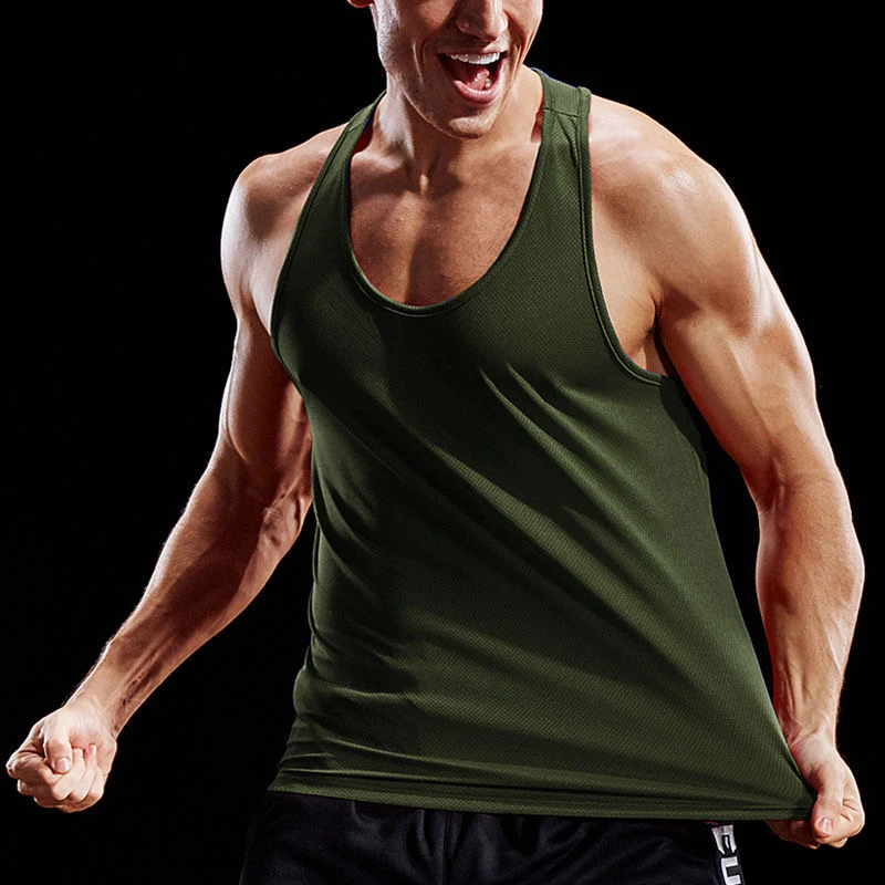 Men Running Vest Summer Gym Fitness Male Sleeveless Shirt Workout Training Singlets Football Tanktop Clothing Sport Tank Top Men image 4