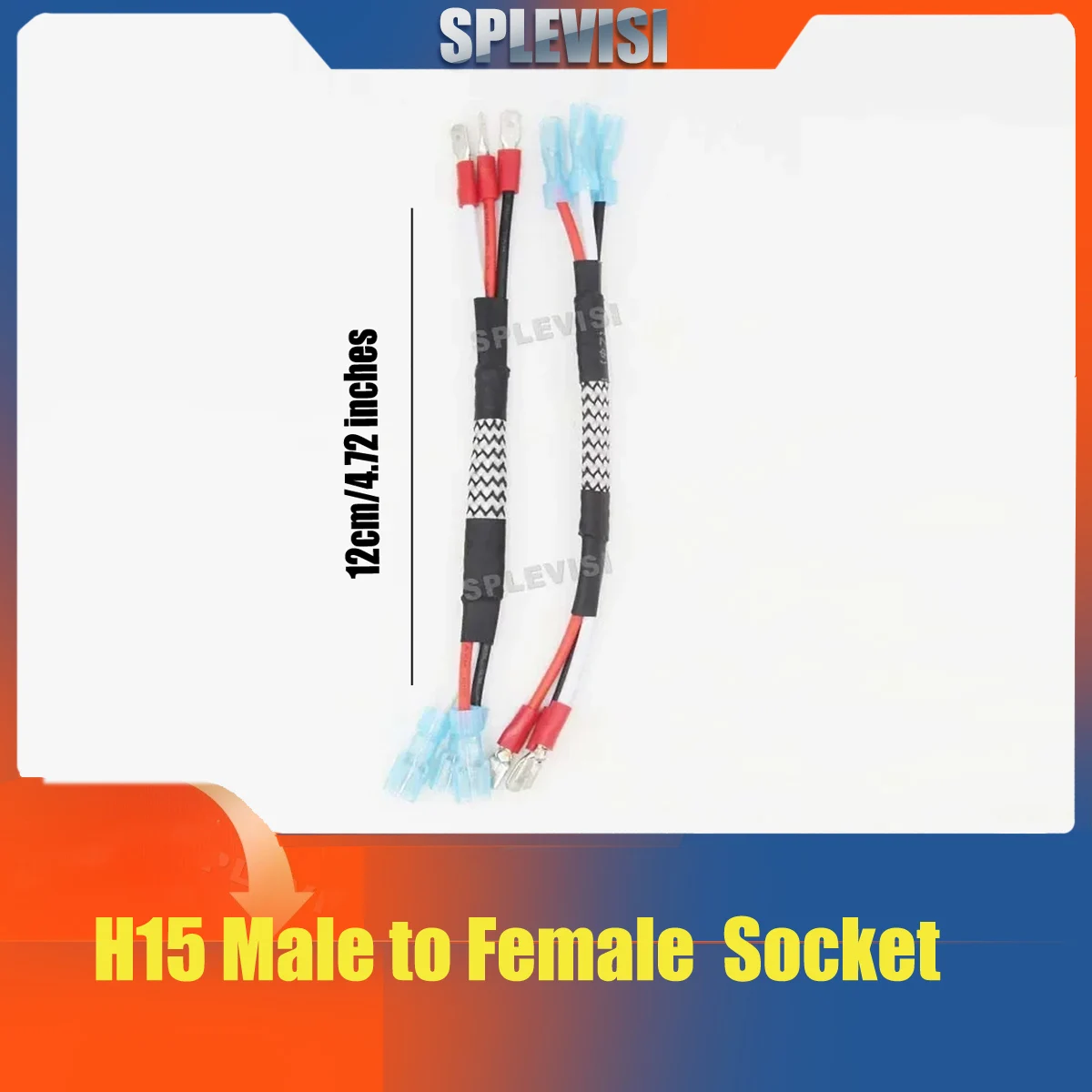 

Car Bulb Socket Harness, H15 Extension Wiring Harness Sockets Wires, Vehicle Male-to-Female Conversion Cable,