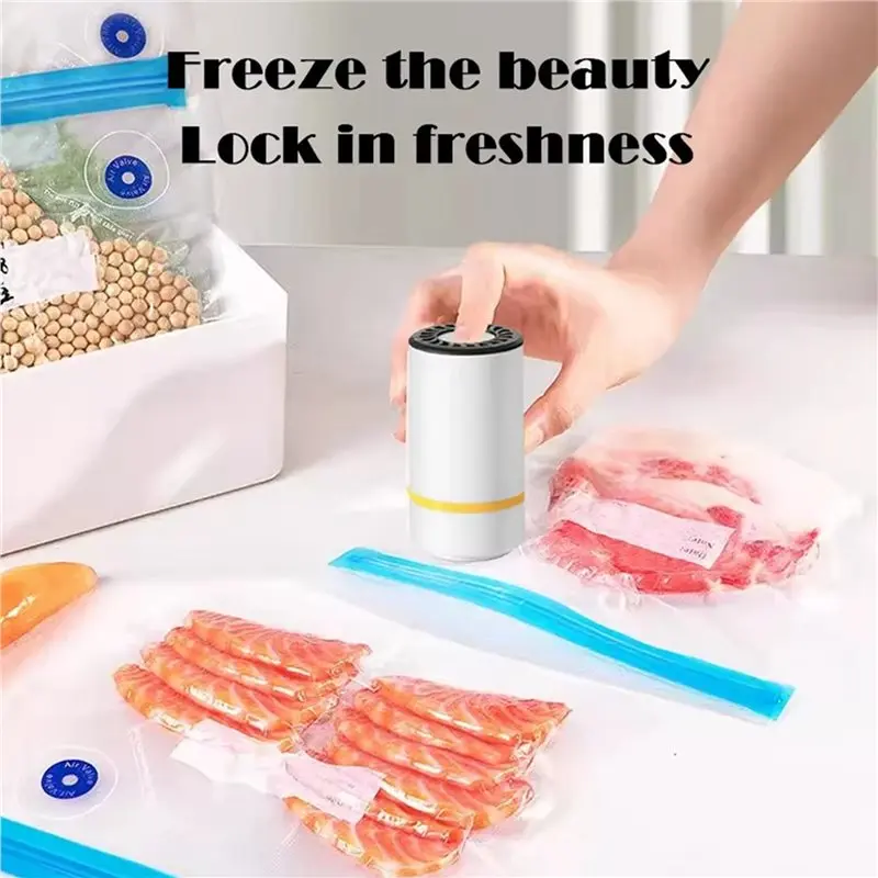 【Big deal】2X USB Rechargeable Electric Air Pump With Filament Vacuum Storage Bag - Quick,One-Key Operation