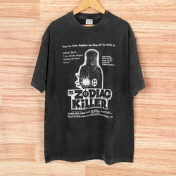 The Zodiac Killer T Shirt Horror Cult Movie 1971 Maniac Memories of Murder Men's Tops Cool Washed Short Sleeves Cotton Tee Shirt