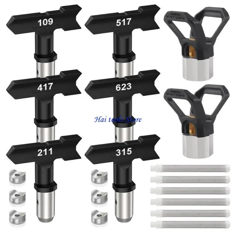 

X37E 14Pcs Sprayer Tips Airless Paint Sprayer Tips Reversible Sprayer Tip Airless Sprayer