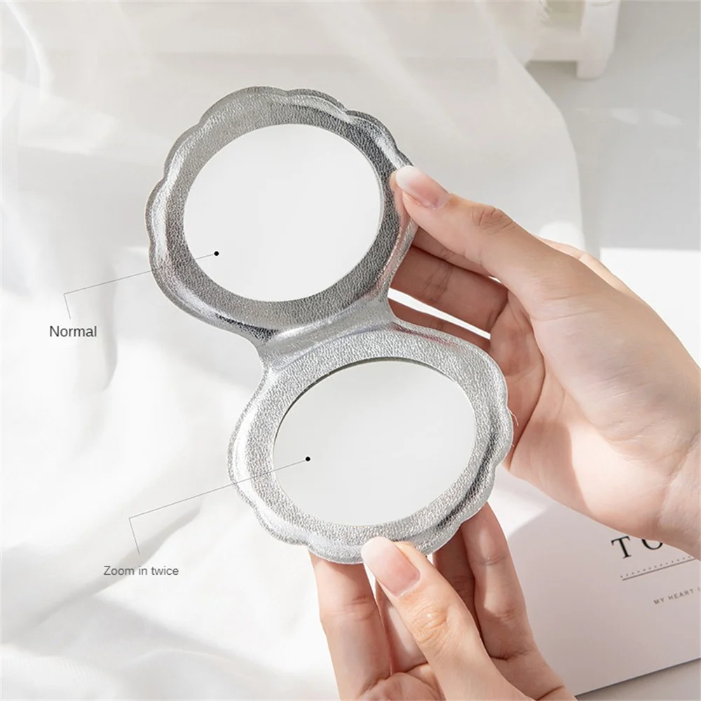 Portable Mini Makeup Mirror Compact Pocket Handheld Mirror 10x Magnifying Double Sided Makeup Mirror Travel Beauty Cosmetic Tool