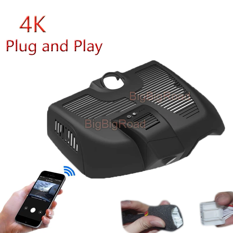 4K Plug And Play For Mercedes Benz S Class S400L S450 S500L High Version 2021 2022 2023 Car Video Recorder Wifi DVR Dash Camera