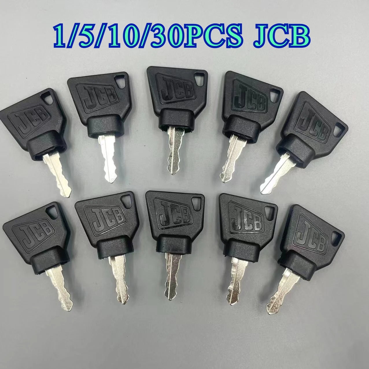 

1/5/10/30 шт. JS JC B 3CX ключ зажигания для переключателя, детали стартера, экскаватор, ключи для растений, черный