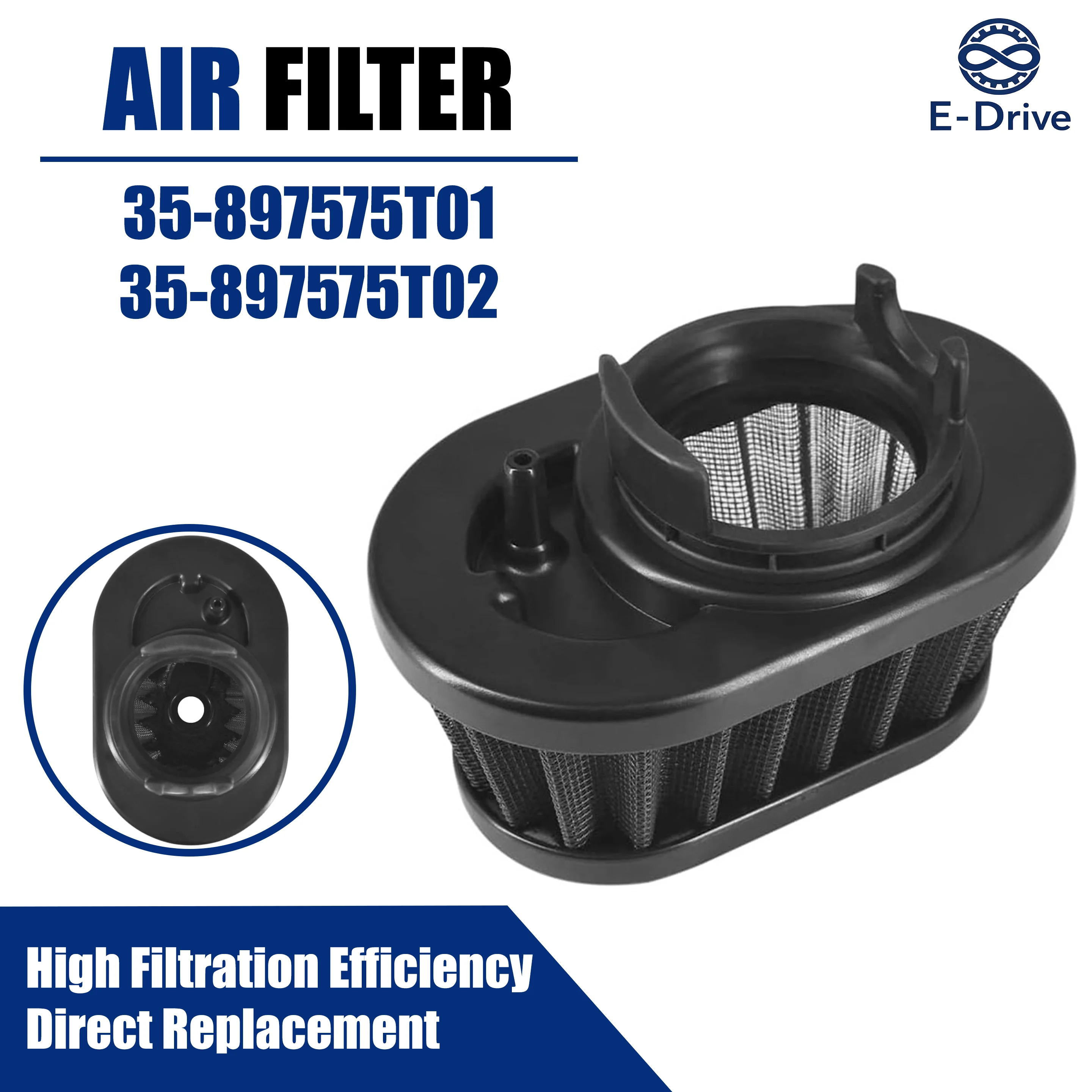 Air Filter 35-897575T01 35-897575T02 Replacement for Mercury 75 80 90 100 115 HP EFI 4-Stroke Outboard Engines