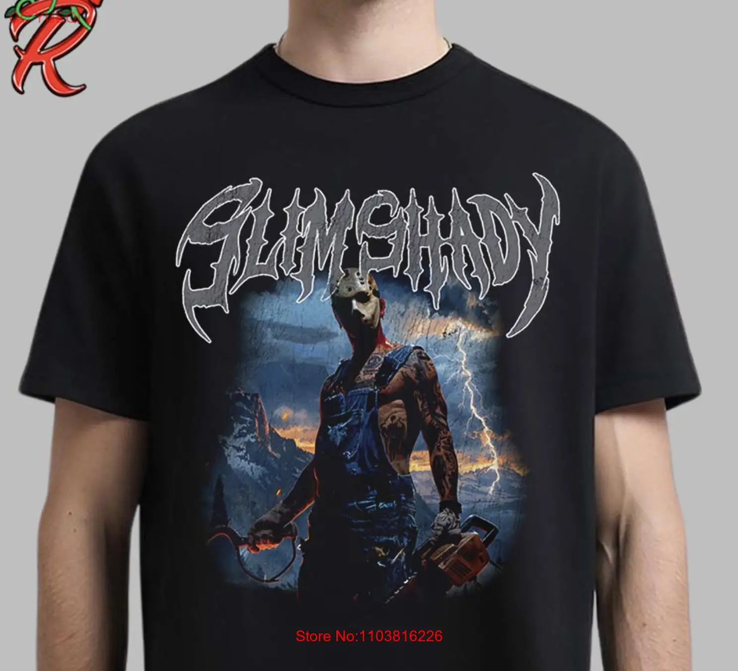 Eminem وفاة ضئيلة شادي تي شيرت للجانبين ، ألبوم المنشار