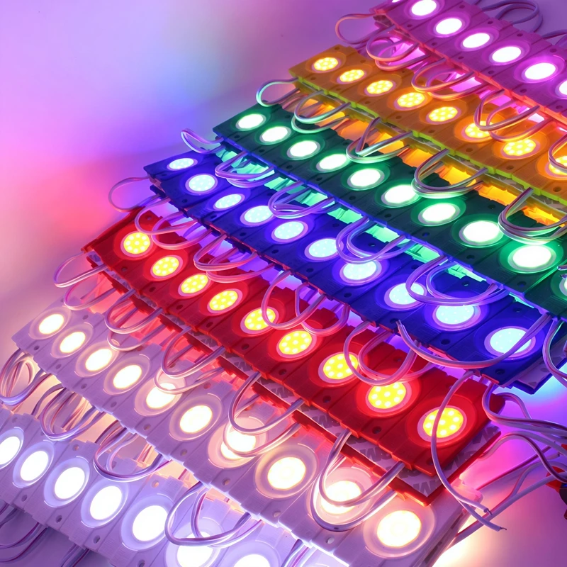 20 Pcs 2.4W 12V LED Module COB Light Advertisement Design Sign Backlight Shop Banner Warm White Red Blue Yellow IP65 Waterproof