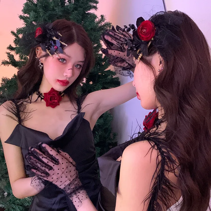 French Vintage Gloves Polka Dot Mesh Sheer Lace Gloves Women Thin Floral Trim Wedding Bridal Accessories Elegant Opera Gloves