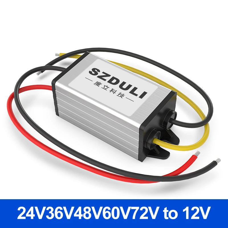 24V36V48V60V72V to 12V DC power converter 15V-90V to 12V on-board voltage regulator DC-DC 24V to 12V voltage reduction module