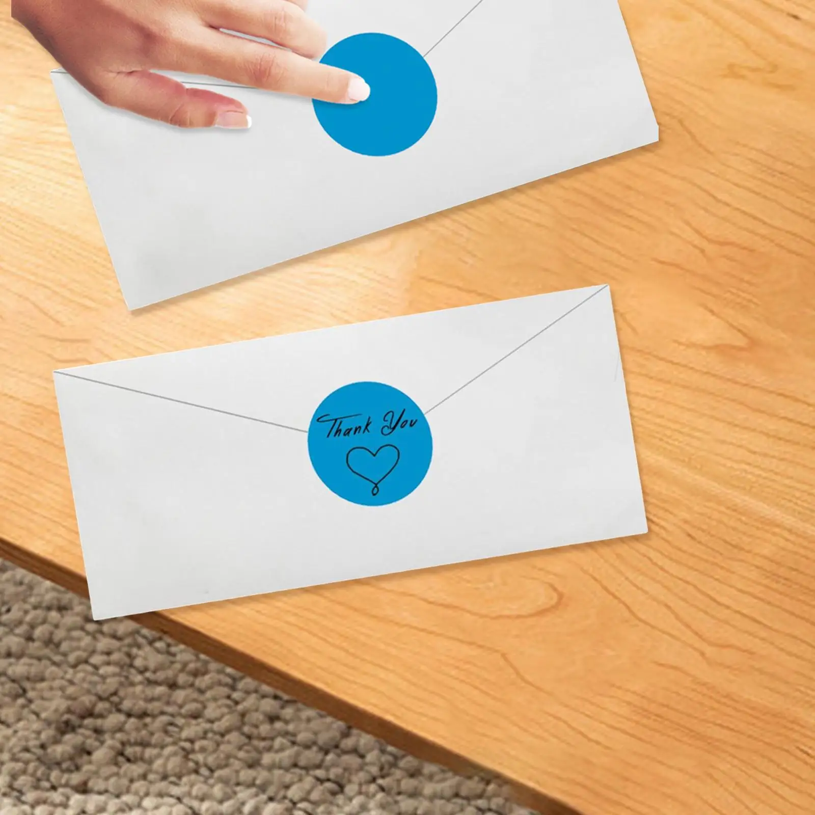 2-4pack 500Pcs/Roll Mini Stickers Kraft Paper Adhesive Labels Scrapbooking White