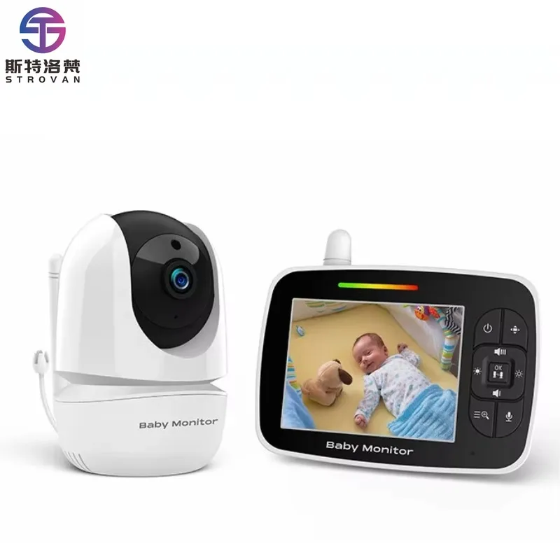 

3.5'' HD Two-way Talk Pan-Tilt Video Camera Baby Feeding Alarm Temperature Detection Baby with Camera SM935H
